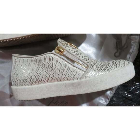 Giuseppe Zanotti Python Embossed Italian Leather Devon Skate Shoes Sneakers 39 8 - Picture 5 of 9